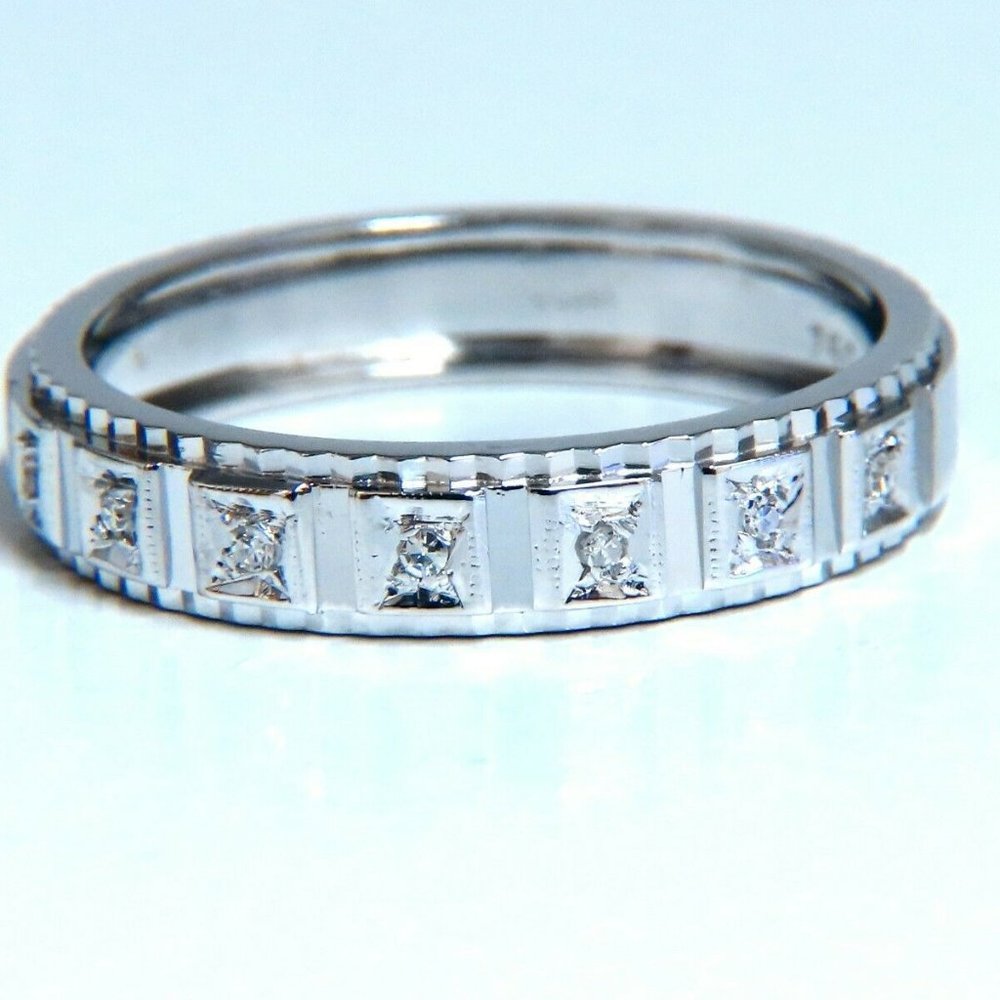 .10ct Diamonds Square Box Mod Deco Mens Ring 14kt*